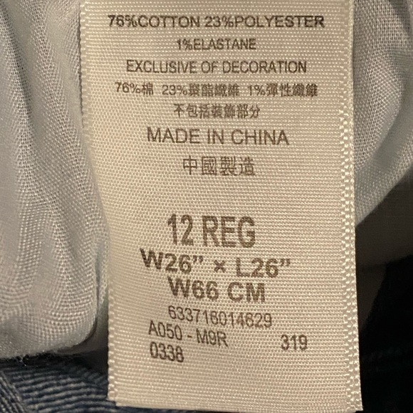 LEVIS Medium Wash 502 Regular Taper Jeans w/ Adjustable Waist Size Girls 12 - Picture 8 of 8